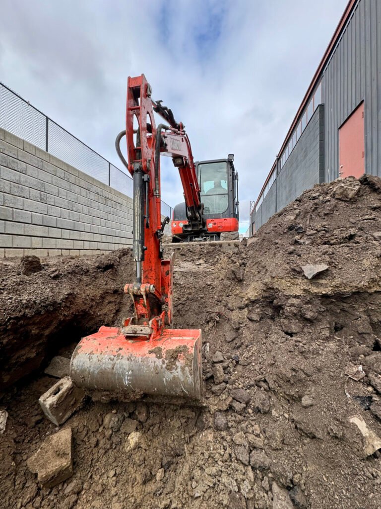 Residential excavation mini excavator Pickering Ontario